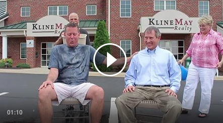 Chris Rooker and Karl Waizecker of Kline May Realty take the #ALSIceBucketChallenge